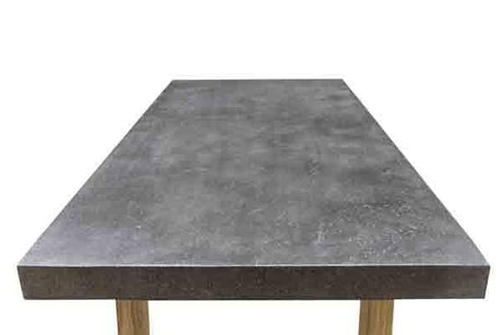 Rectangular concrete table on a white background