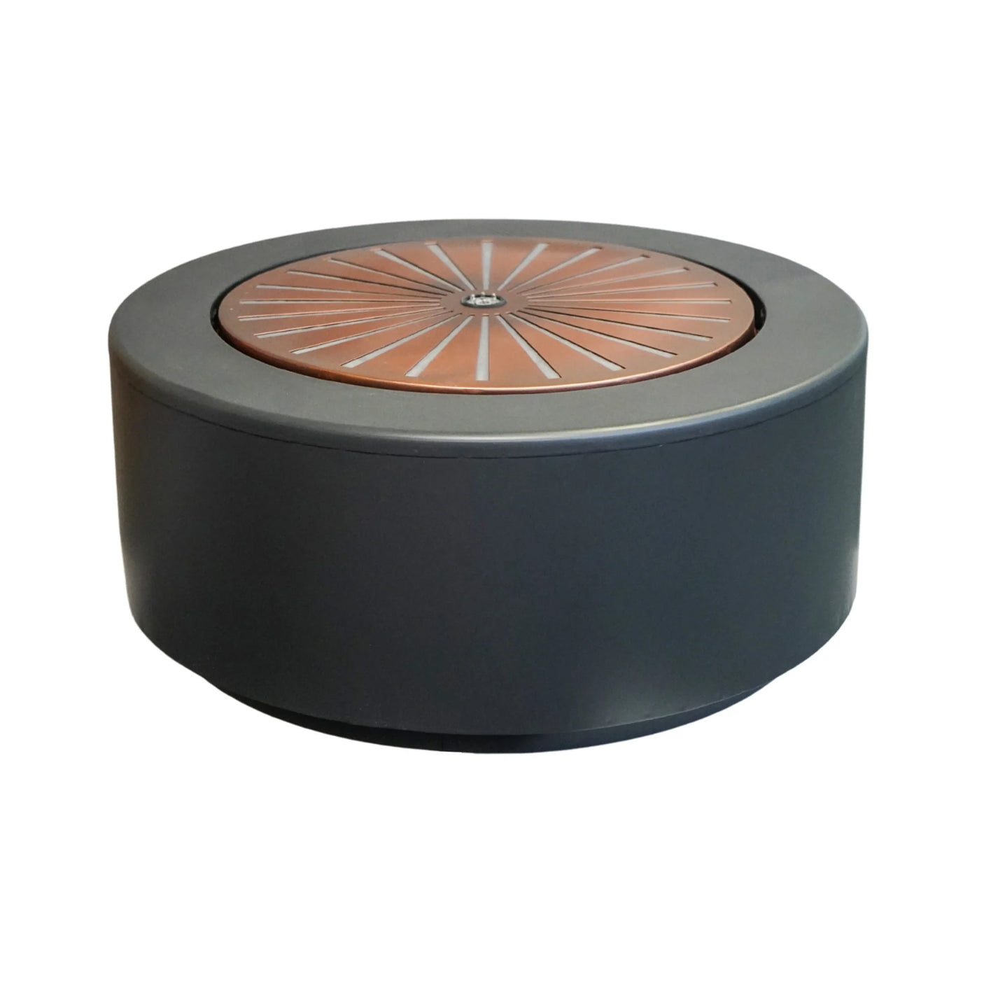 Solis Large Water Feature with Light Display in Charcoal & Aged Copper
