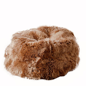 XXL Luxurious Light Brown Sheepskin Beanbag