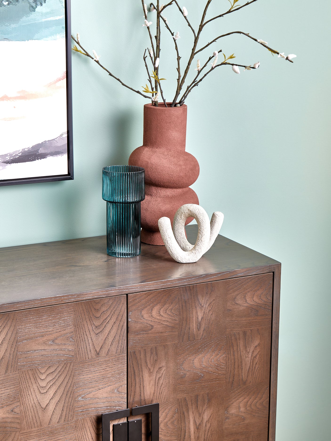 Verona 4 Door Antique Grey Sideboard