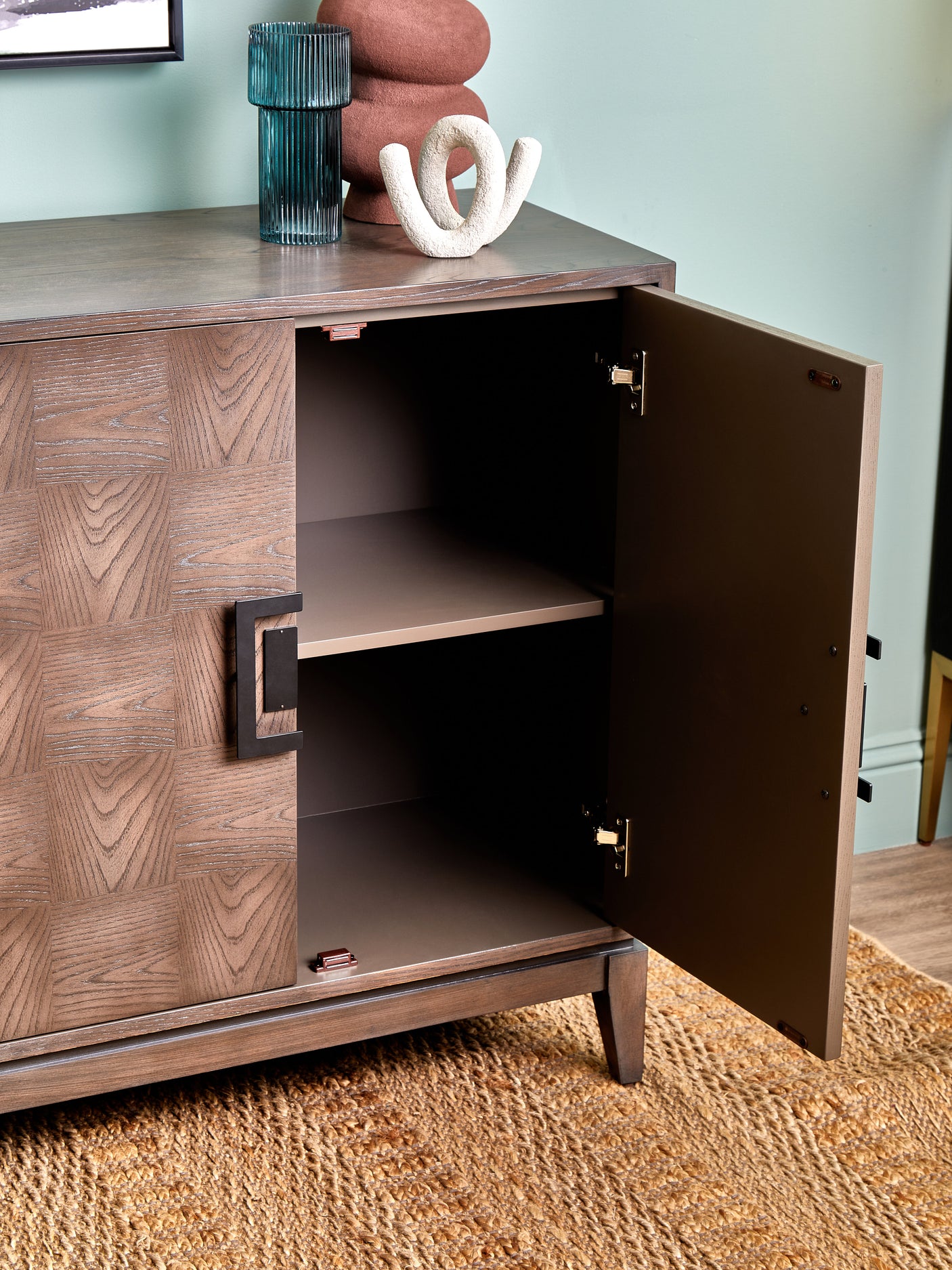 Verona 4 Door Antique Grey Sideboard