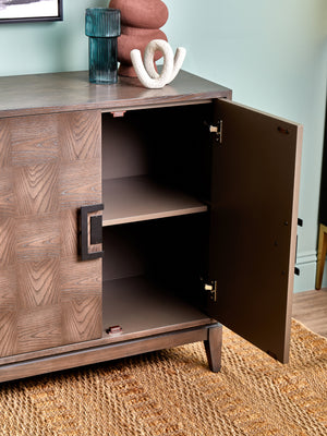 Verona 4 Door Antique Grey Sideboard