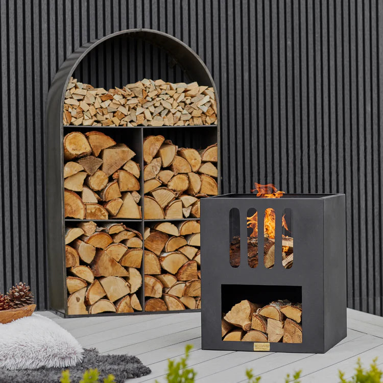 Outdoor Log Storage - Archway Sculpture