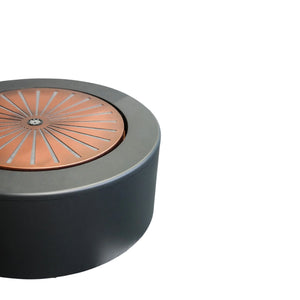 Solis Large Water Feature with Light Display in Charcoal & Aged Copper