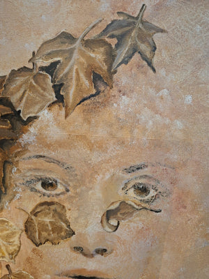 The Season She Wore – Original Hand Painted Acrylic & Collage Canvas Art