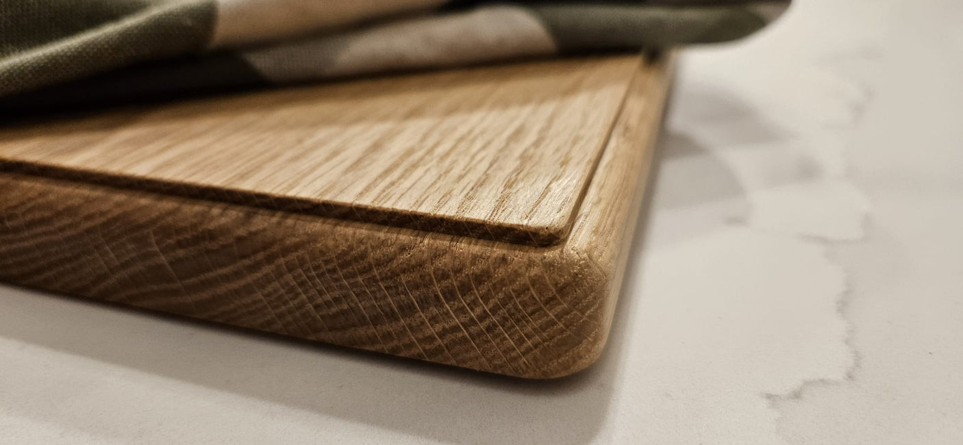 Handcrafted English Oak Wooden Kitchen Chopping Board