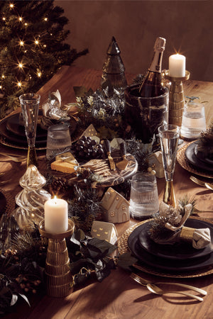 Vara Black Stoneware Dinner Plate