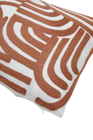 Nuvia Elora Natural and Terracotta Cushion