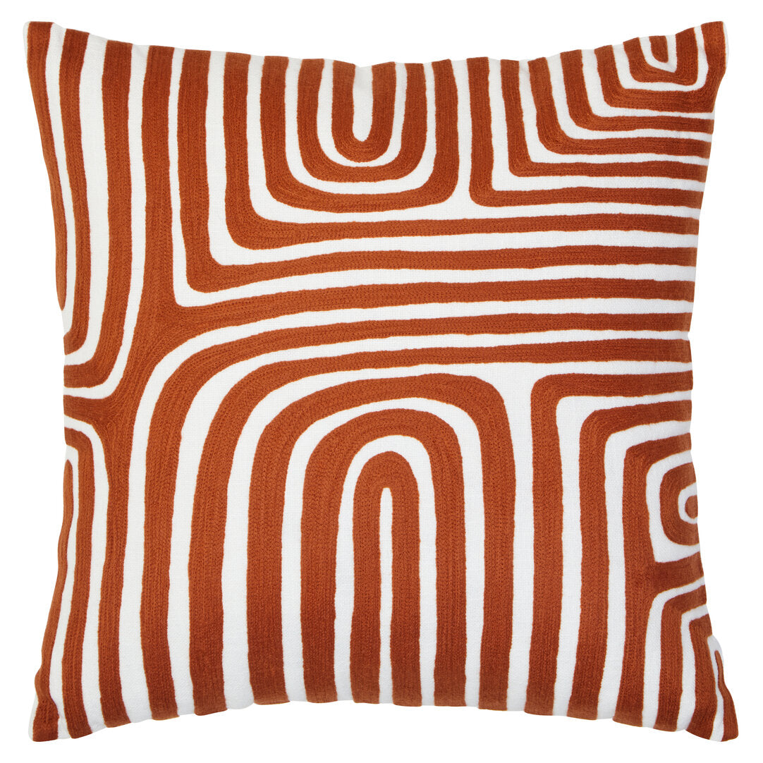 Nuvia Elora Rust And White Cushion