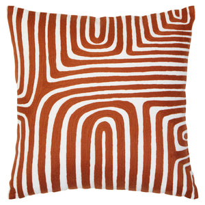Nuvia Elora Rust And White Cushion