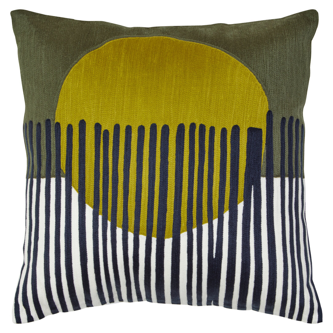 Nuvia Elora Green And White Cushion