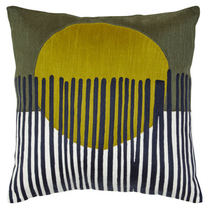 Nuvia Elora Green And White Cushion