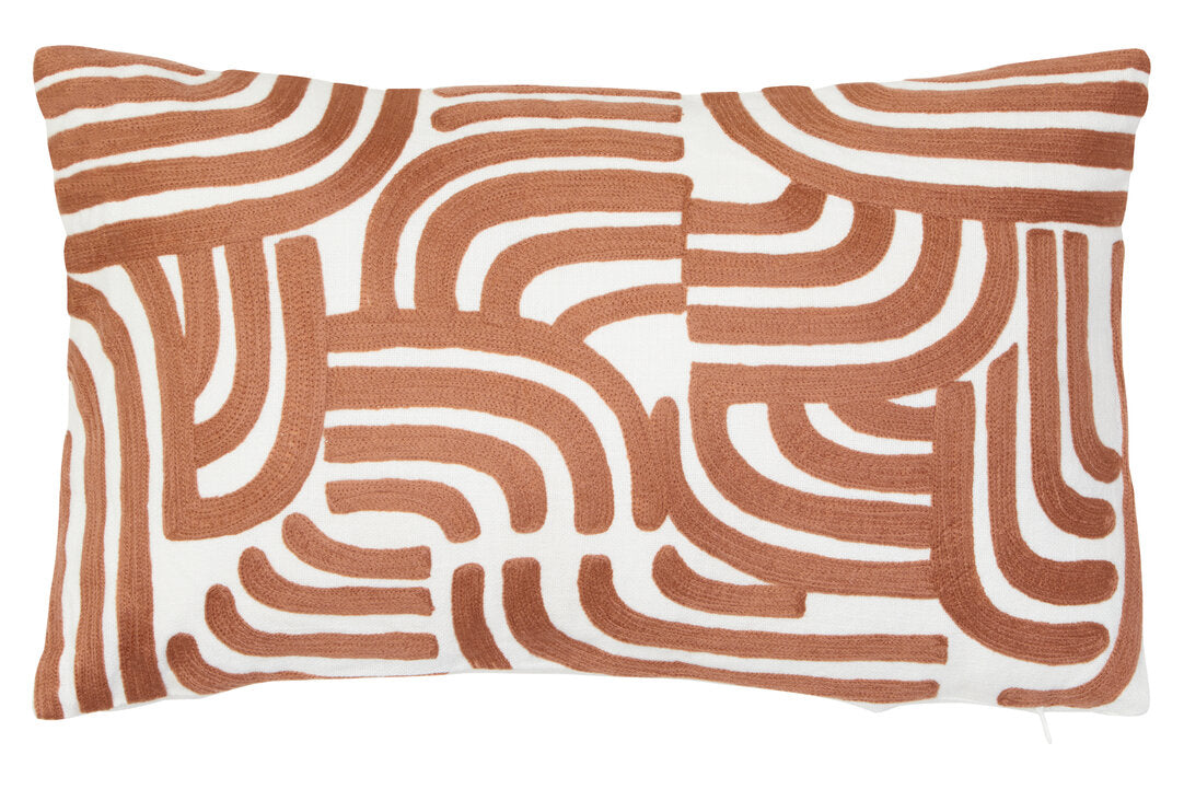 Nuvia Elora Natural and Terracotta Cushion