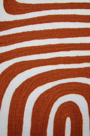 Nuvia Elora Rust And White Cushion