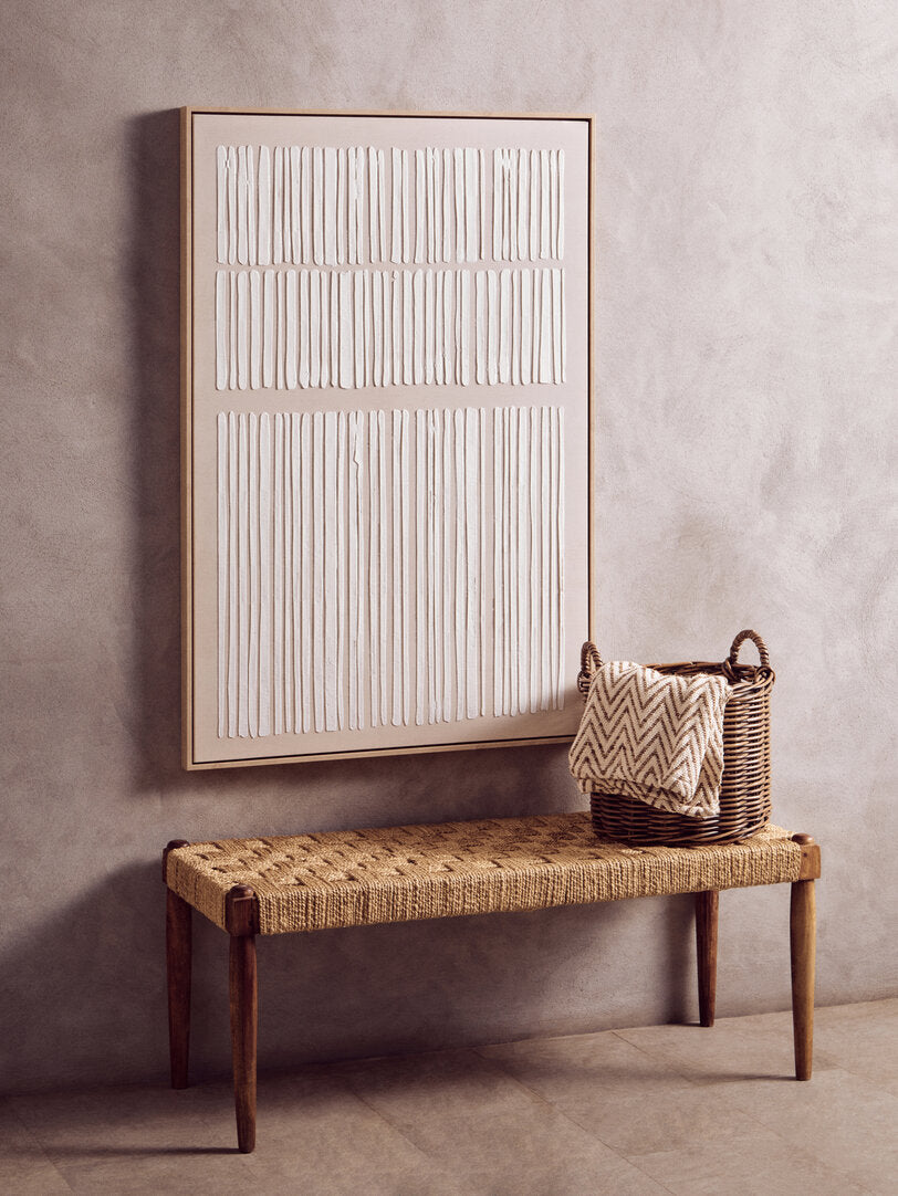 Nuvia Zigra Beige and Grey Woven Throw