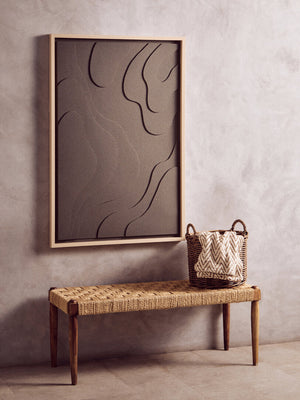 Nuvia Zigra Beige and Grey Woven Throw