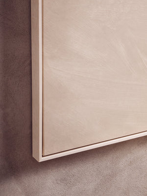 Linea Natural & White Textured Plaster Canvas Wall Art
