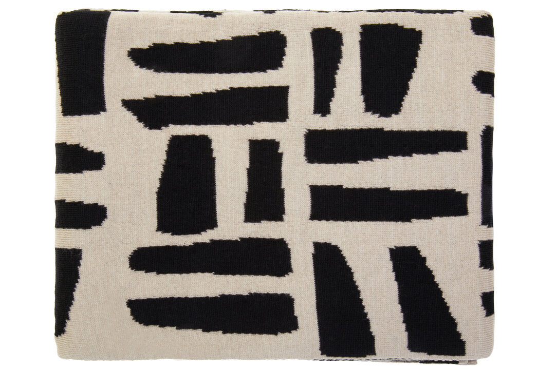 Nuvia Elora Natural And Black Throw