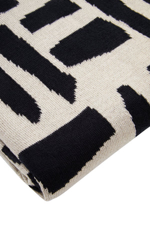 Nuvia Elora Natural And Black Throw