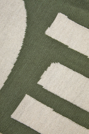 Nuvia Elora Natural And Green Throw