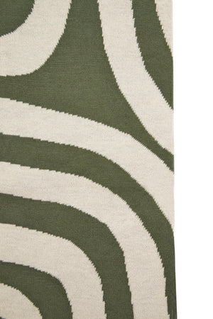 Nuvia Elora Natural And Green Throw