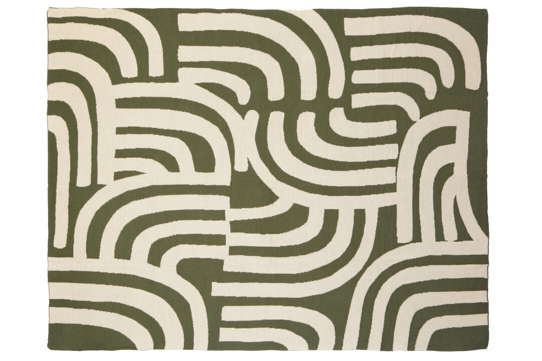 Nuvia Elora Natural And Green Throw