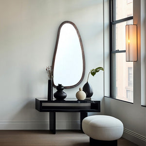 Inayat Asymmetrical Wooden Mirror