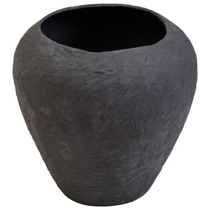Avara Cotton Mache Large Black Planter