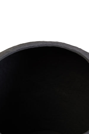 Avara Cotton Mache Large Black Planter