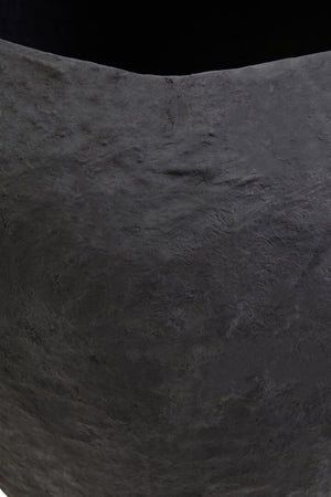 Avara Cotton Mache Large Black Planter