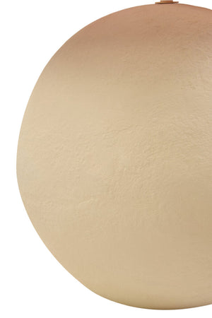 Luma Natural Papier Mache Table Lamp With Rust Raffia Shade