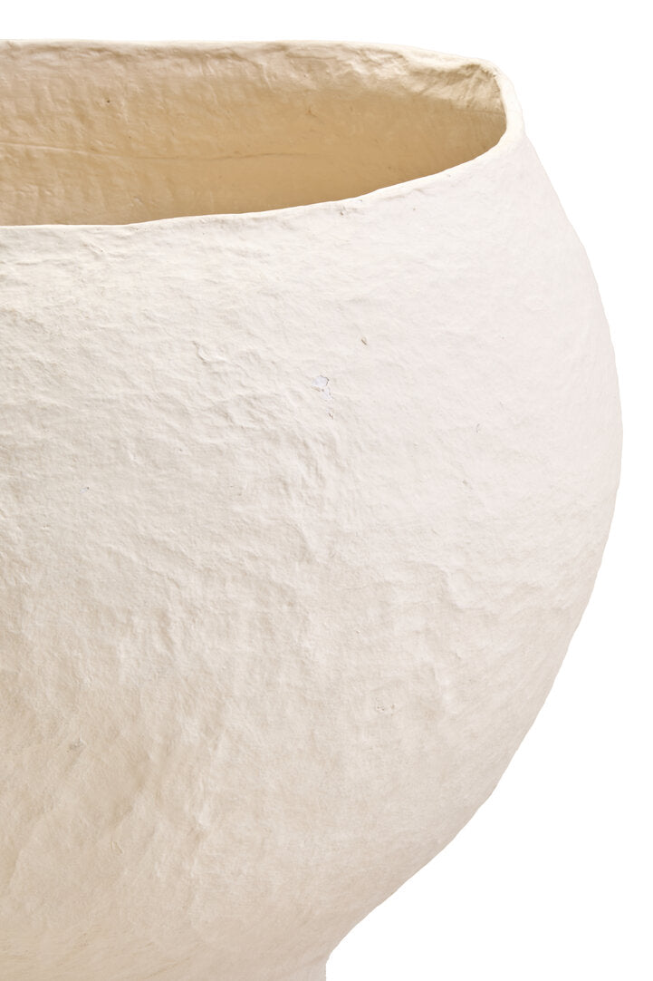 Avara Cotton Mache Large Beige Planter