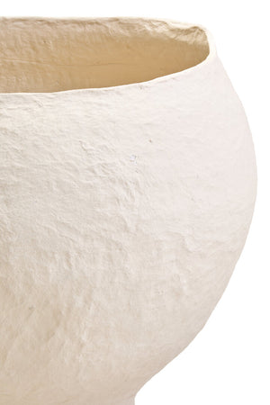 Avara Cotton Mache Large Beige Planter