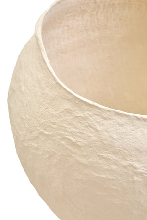Avara Cotton Mache Large Beige Planter