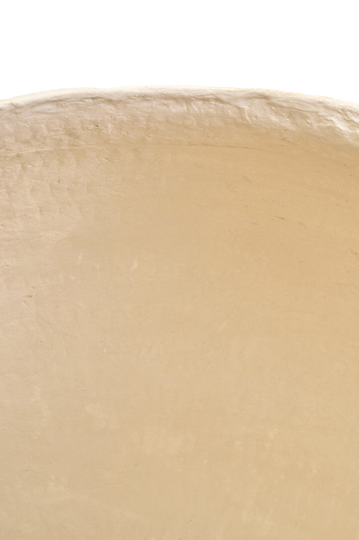 Avara Cotton Mache Large Beige Planter