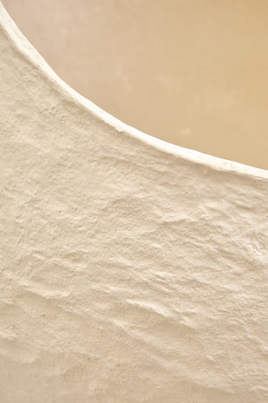 Avara Cotton Mache Large Beige Planter