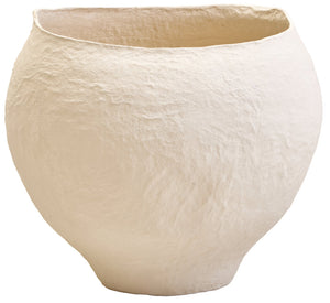 Avara Cotton Mache Large Beige Planter