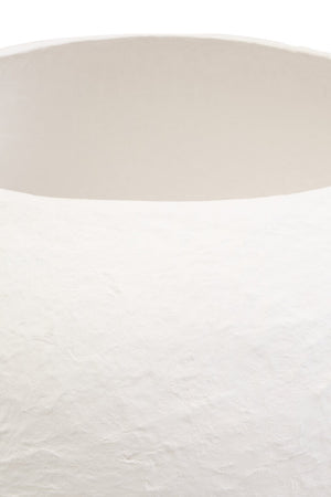 Avara Cotton Mache Large White Planter