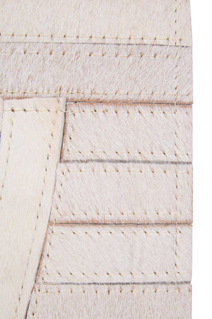 Nuvia Tierra Small Natural Hair On Leather Rug