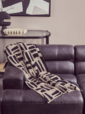 Nuvia Elora Natural And Black Throw