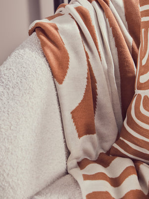 Nuvia Elora Natural And Terracotta Throw