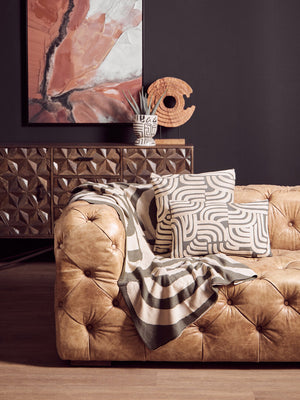 Nuvia Elora Natural And Green Throw