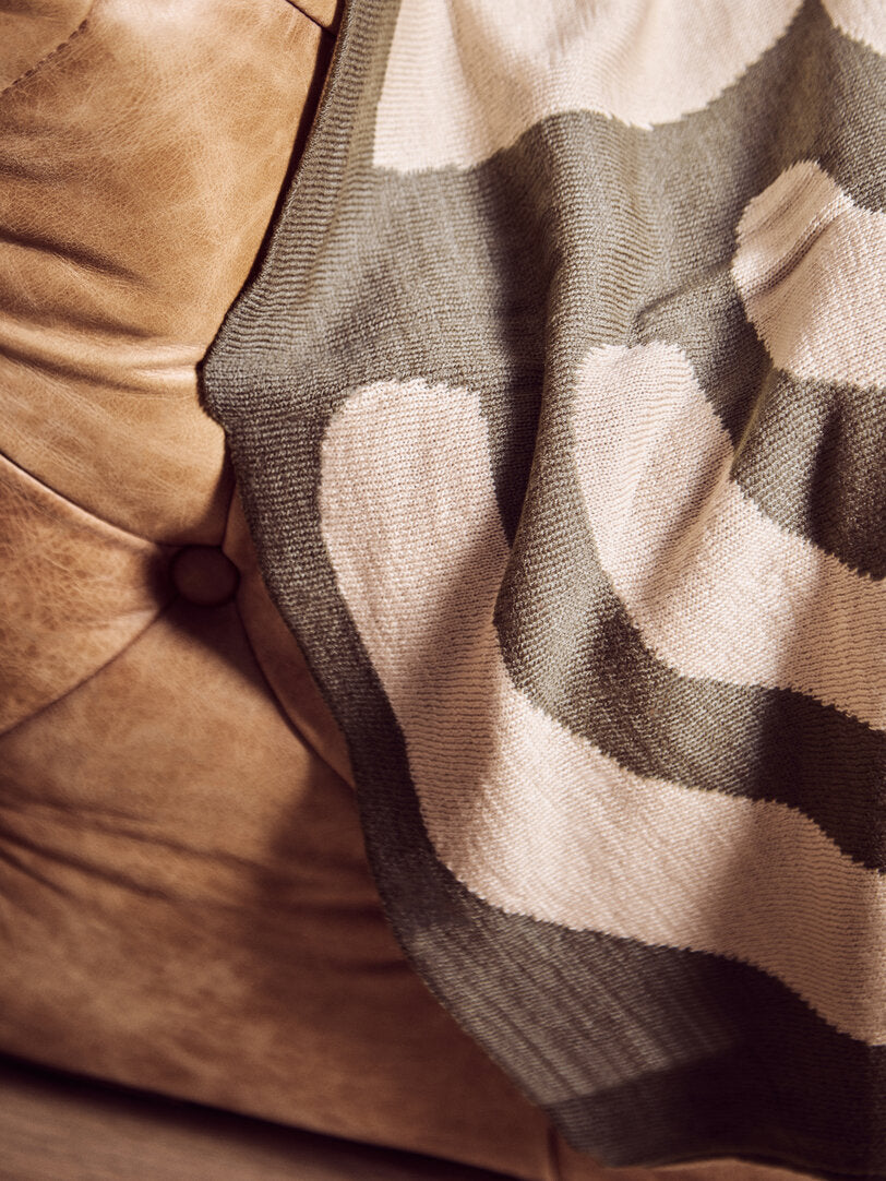 Nuvia Elora Natural And Green Throw