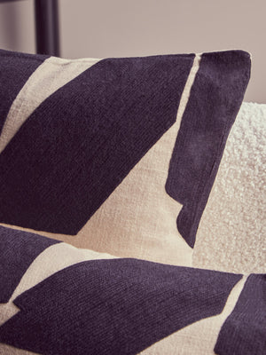 Nuvia Elora Natural And Black Square Cushion