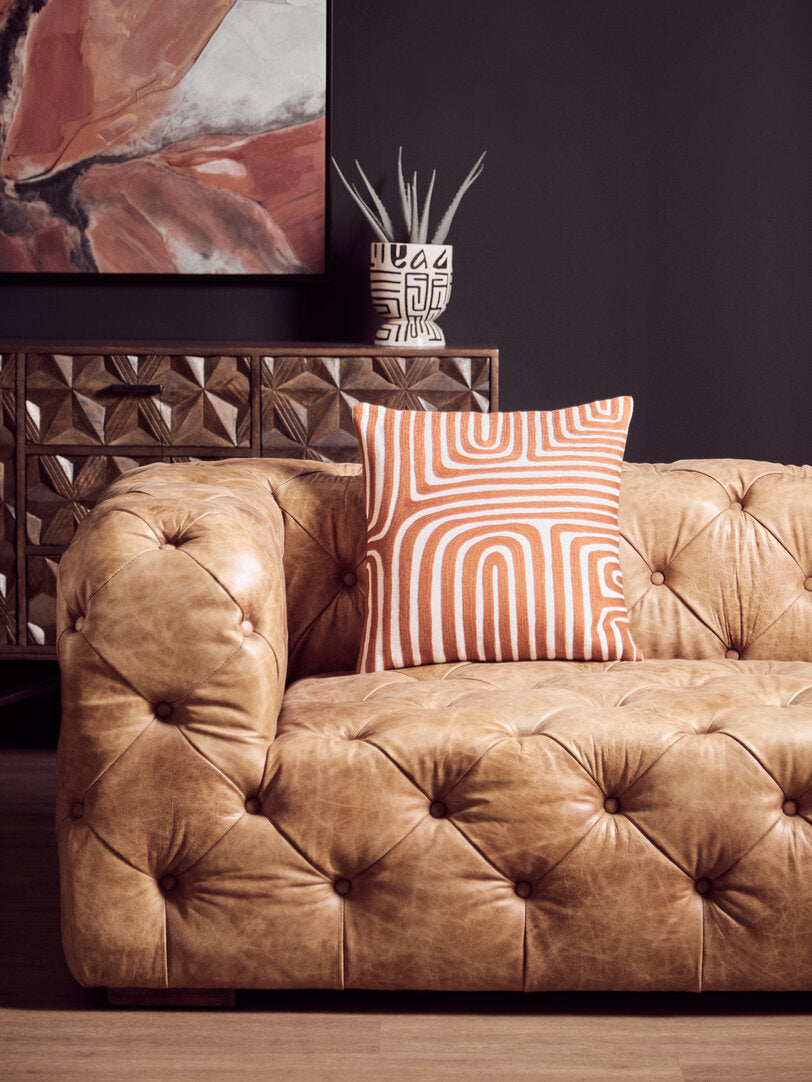 Nuvia Elora Rust And White Cushion