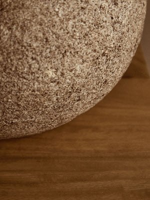 Avara Cotton Mache And Coco Shell Round Vase