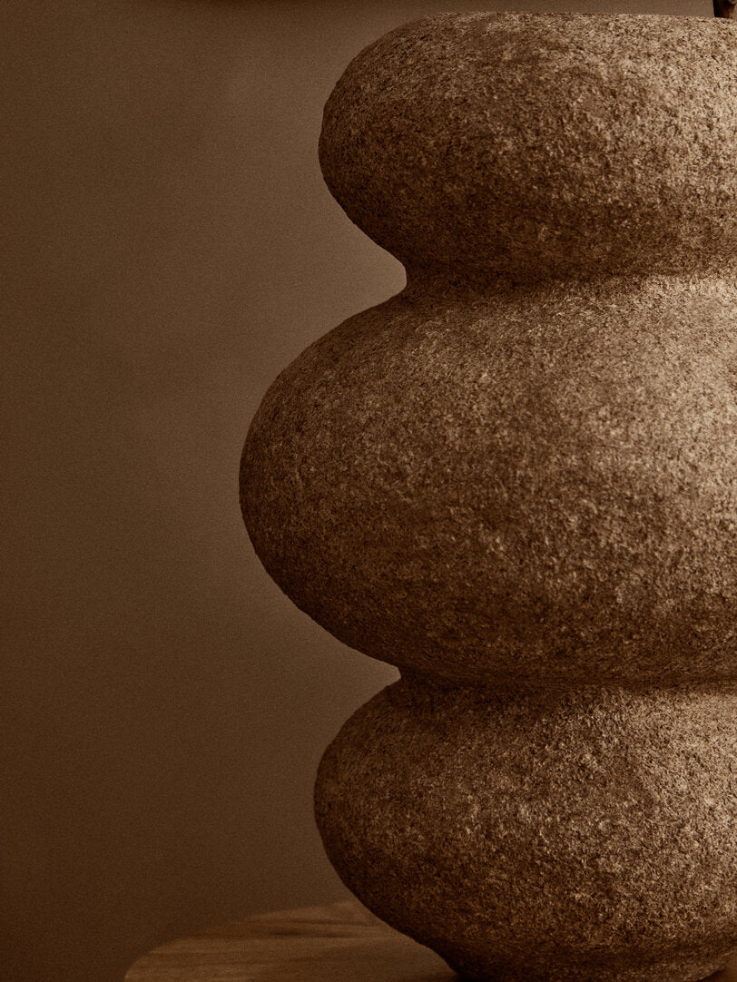 Avara Cotton Mache And Coco Shell Bubble Vase