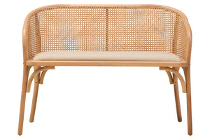 Tambo Cane Bench with Natural Beech Wood Frame