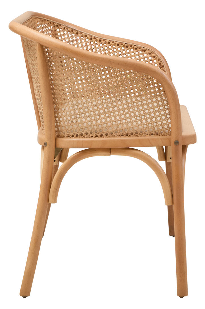 Tambo Cane Bench with Natural Beech Wood Frame