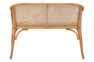 Tambo Cane Bench with Natural Beech Wood Frame